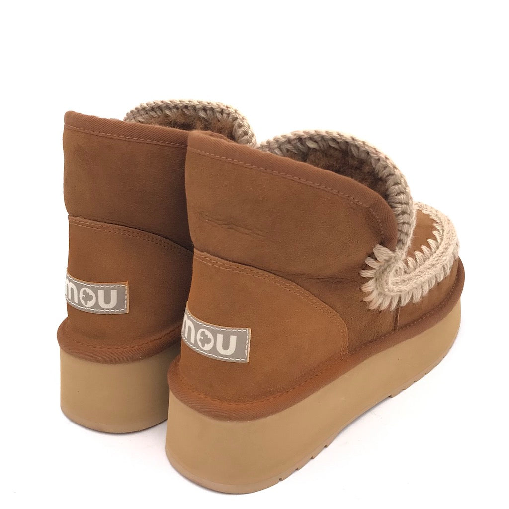 Eskimo mini platform boot cognac