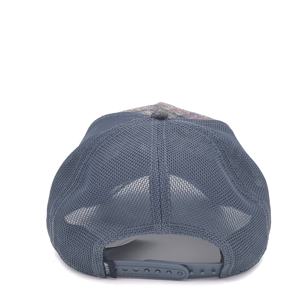 Cappellino Panther panno check blu-grigio