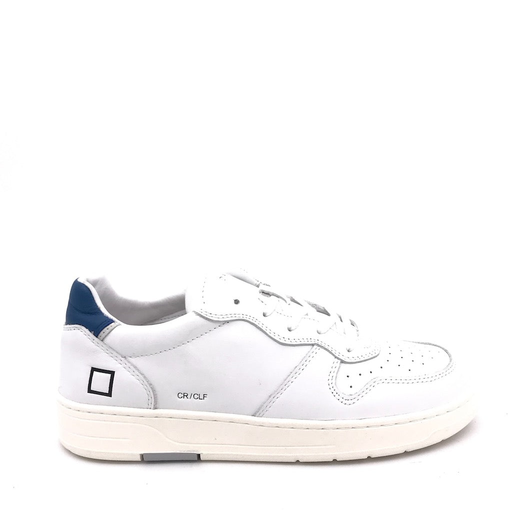 Sneakers Court calf white-bluette