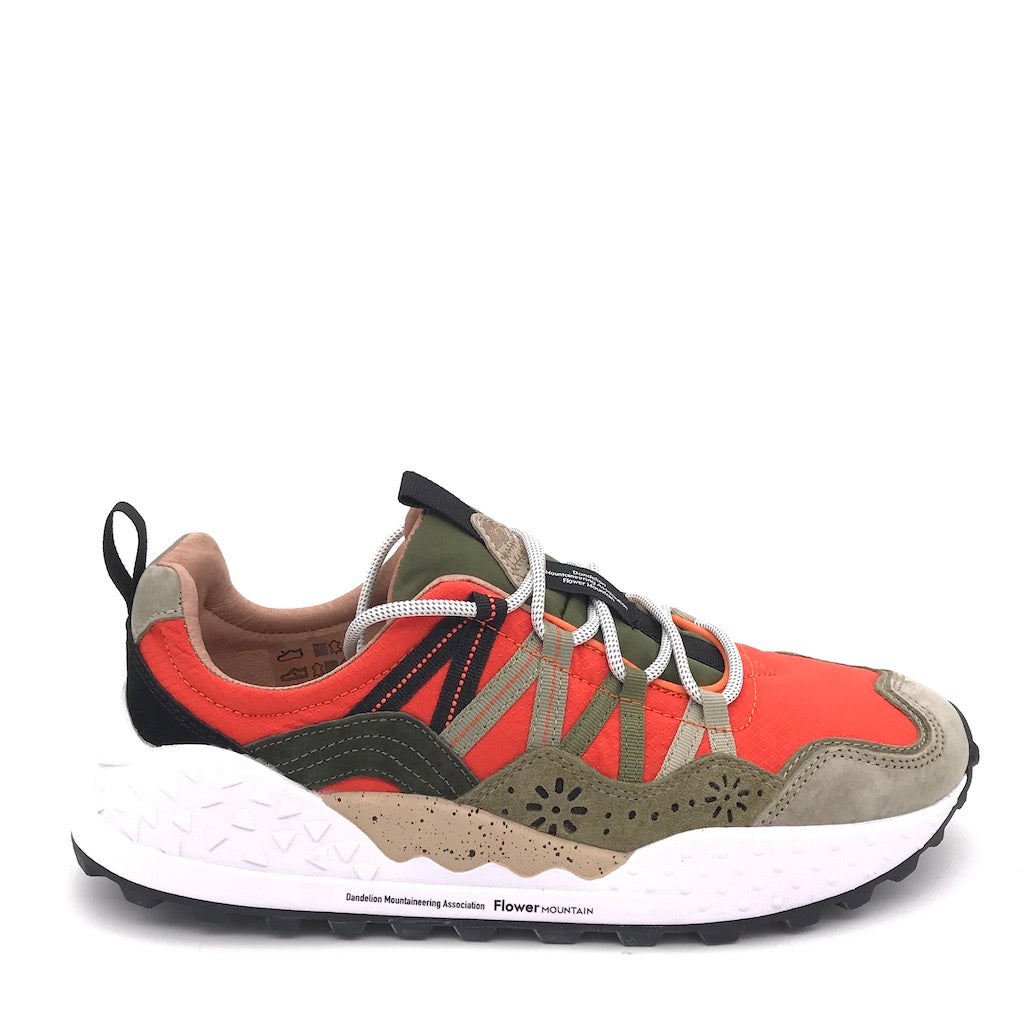 Sneakers Washi  suede nylon brown-red