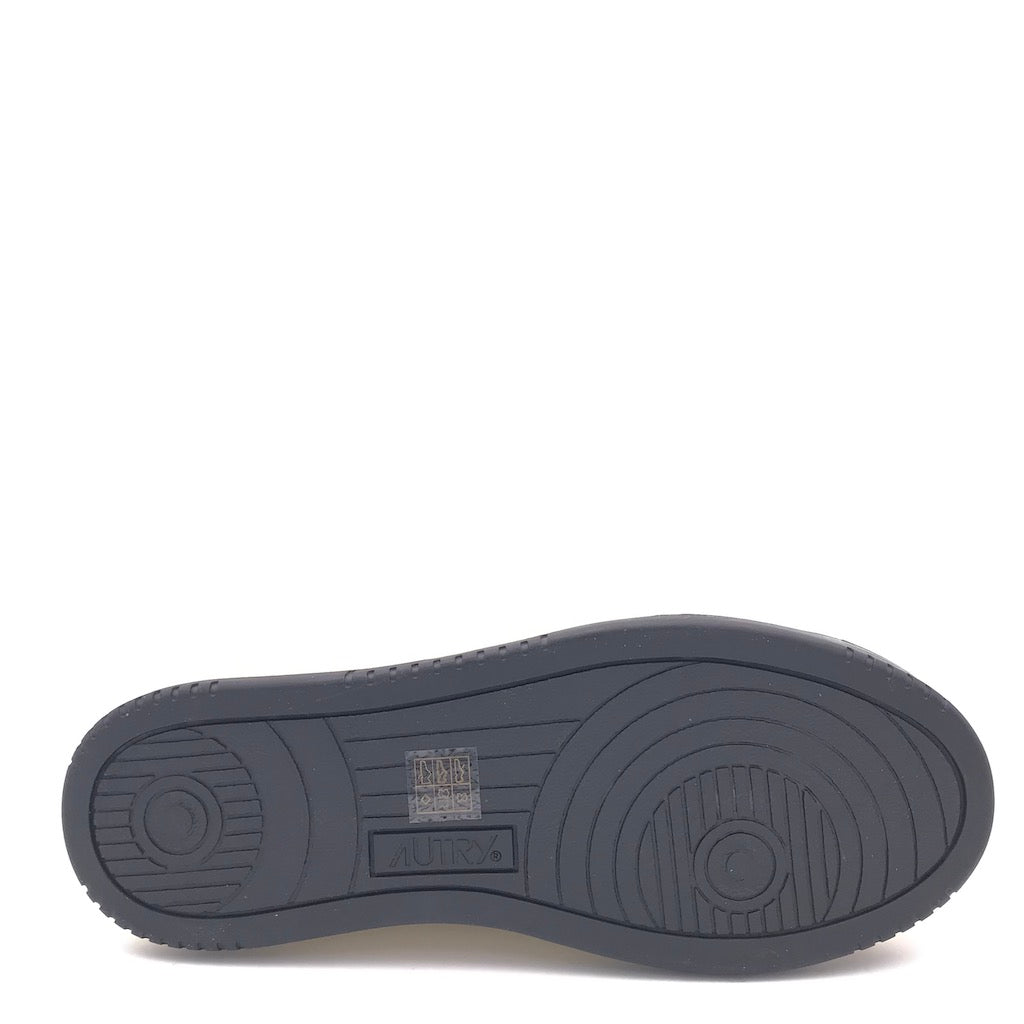 Sneakers Platform low in pelle nera e bianca