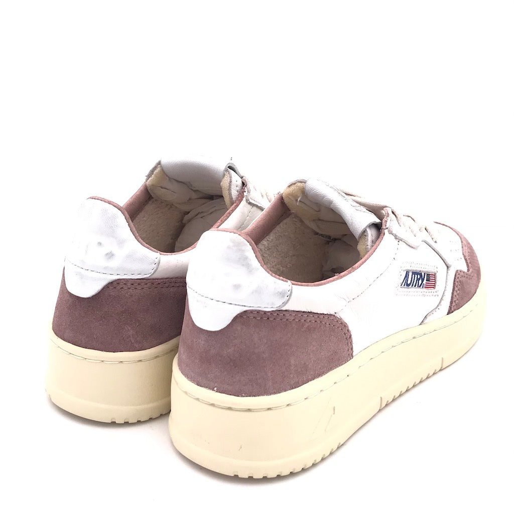 Sneakers Medalist low in pelle e suede nude