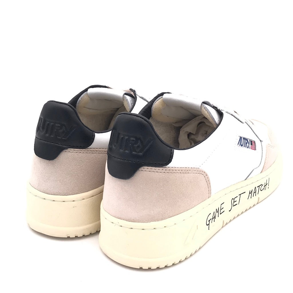 Sneakers Medalist low in pelle e suede bianca e nera