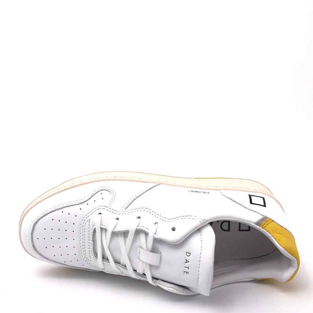 Sneakers Court mono white-yellow