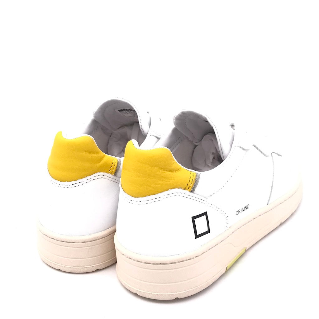 Sneakers Court mono white-yellow