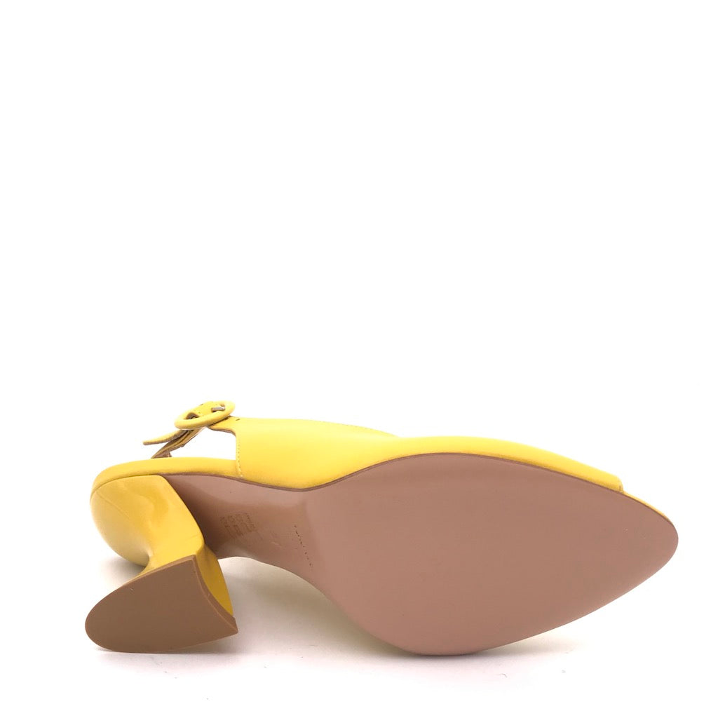 Sandalo Rosa in nappa gialla