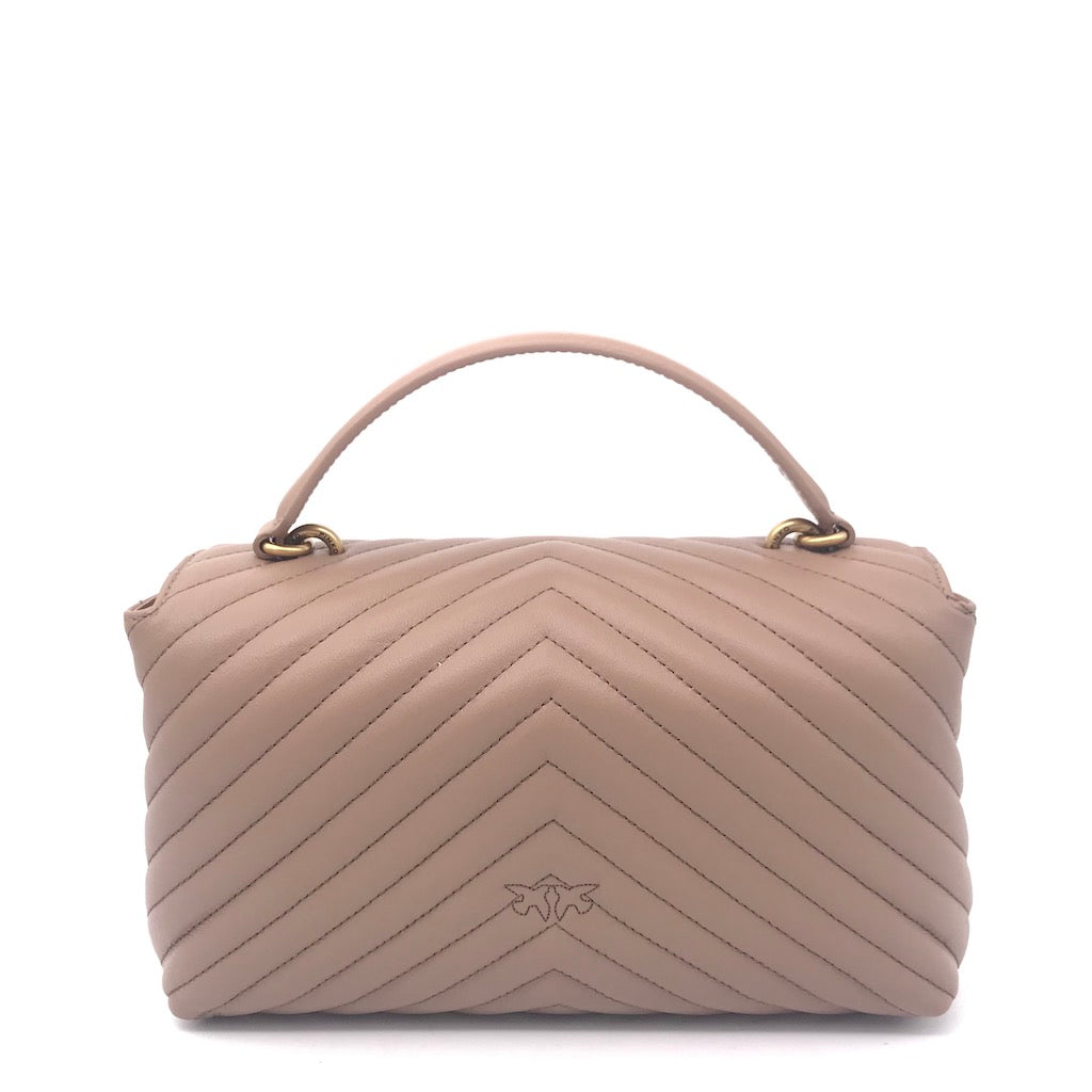 Lady love bag puff chevronne beige