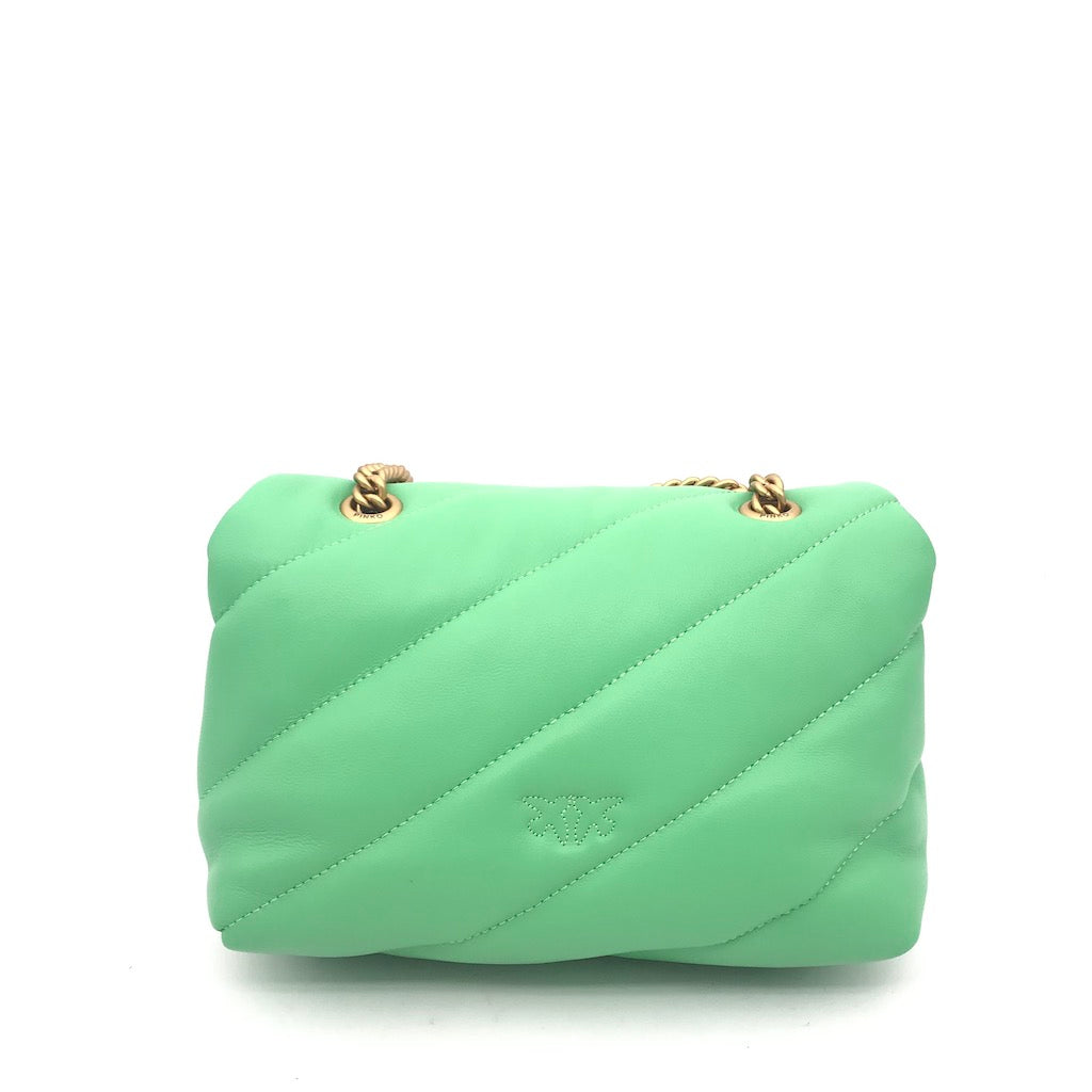 Classic mini love bag puff maxi quilt green