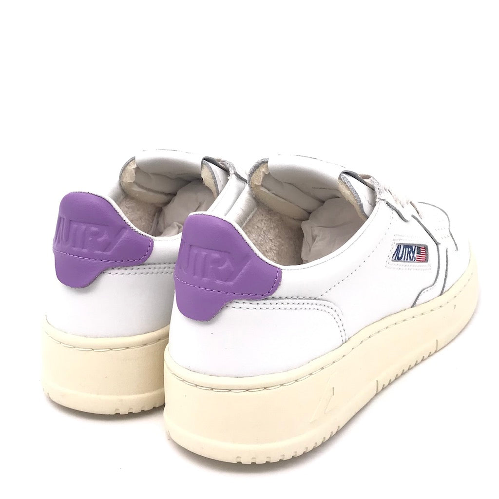 Sneakers Medalist low in pelle bianca e lavanda