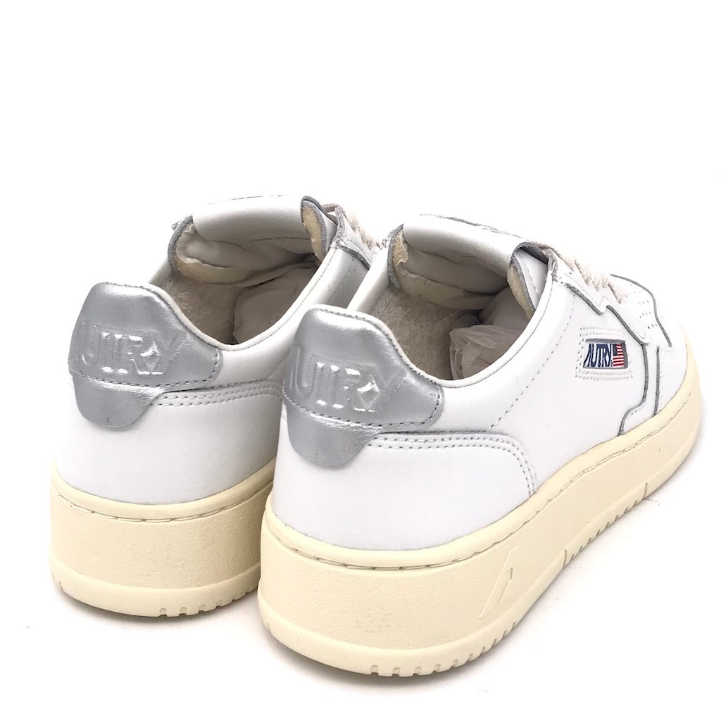 Sneakers Medalist low in pelle bianca e silver