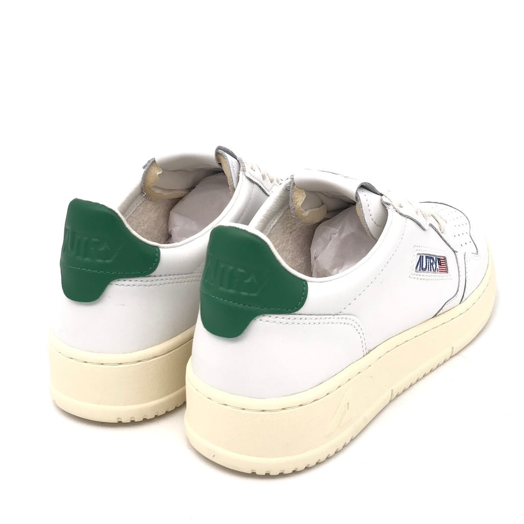 Sneakers Medalist low in pelle bianca e verde