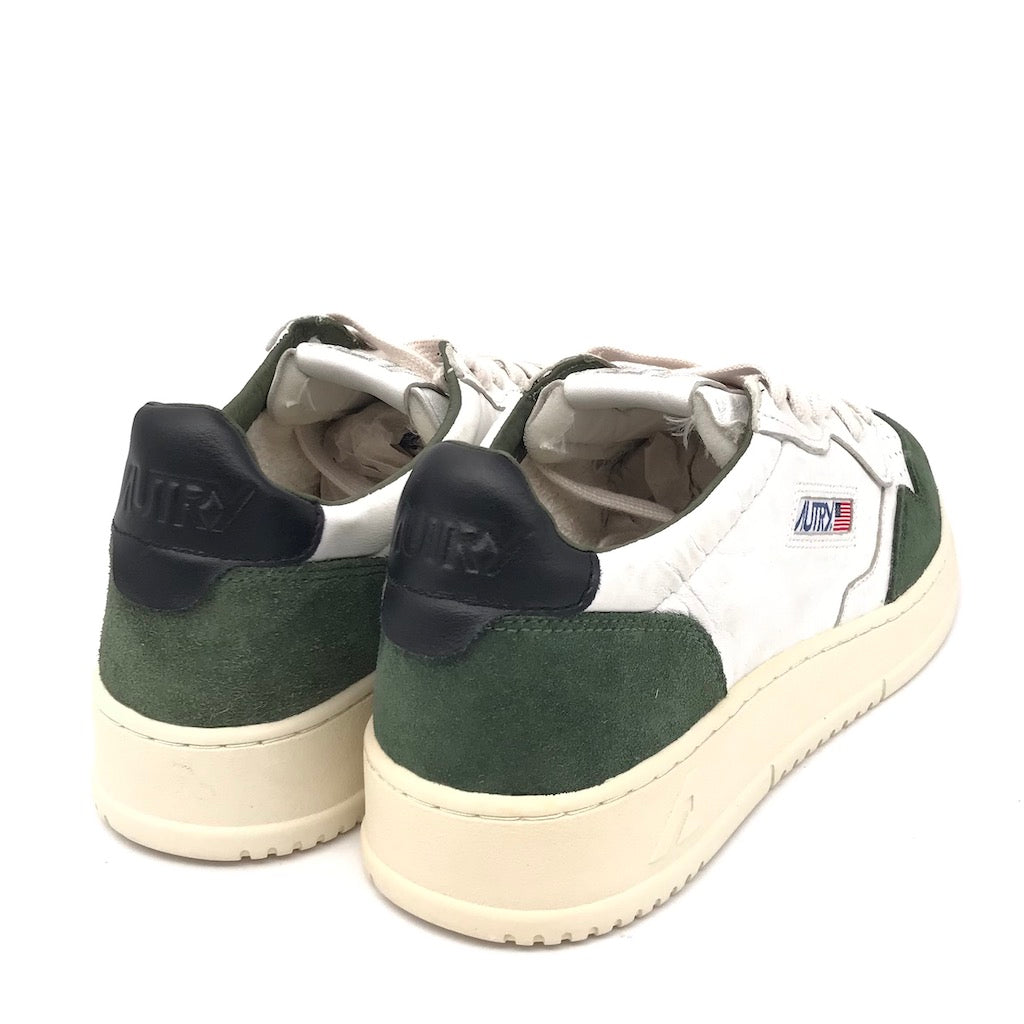 Sneakers Medalist low in pelle e suede bianca, military e nera