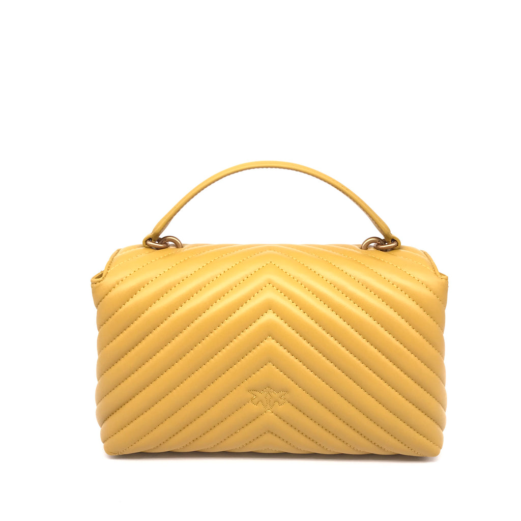 Lady love bag puff chevronne giallo cina