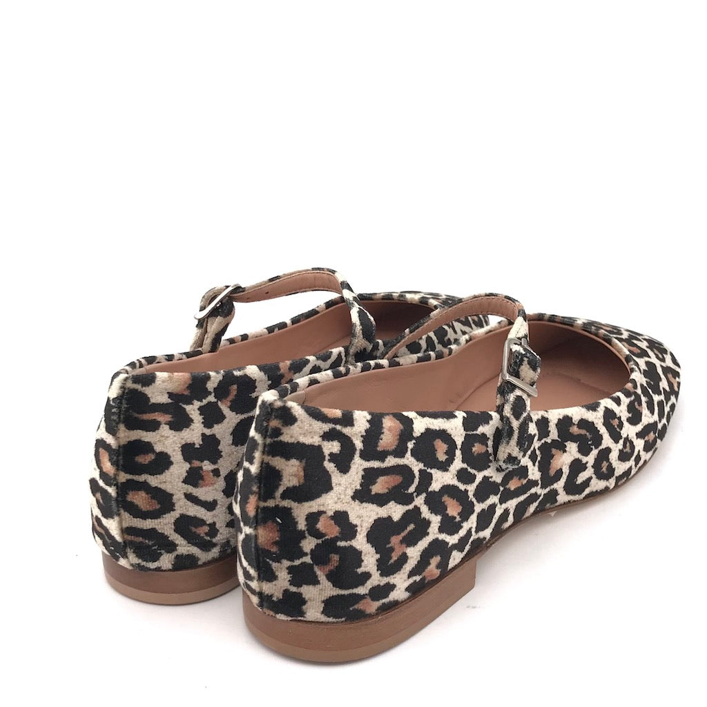 Ballerina Emma velluto leopard