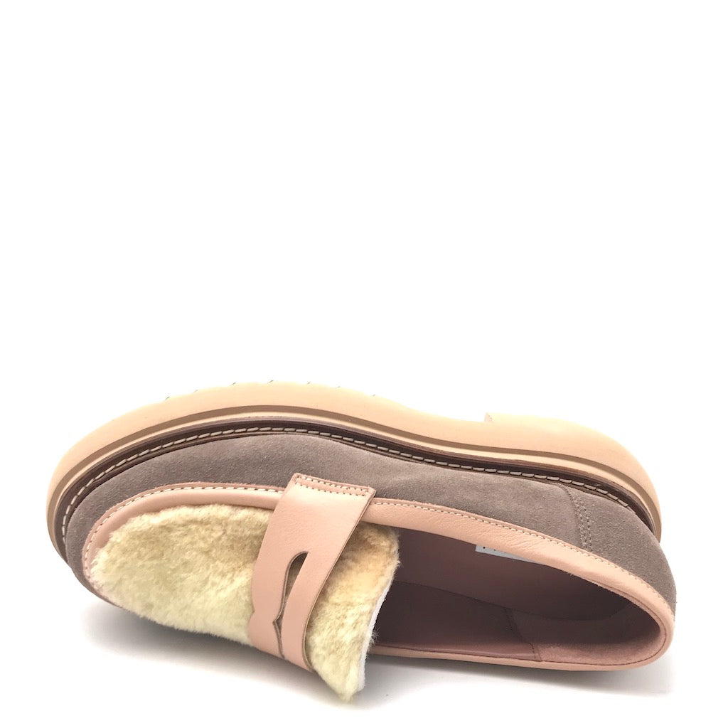 Mocassino teddy beige