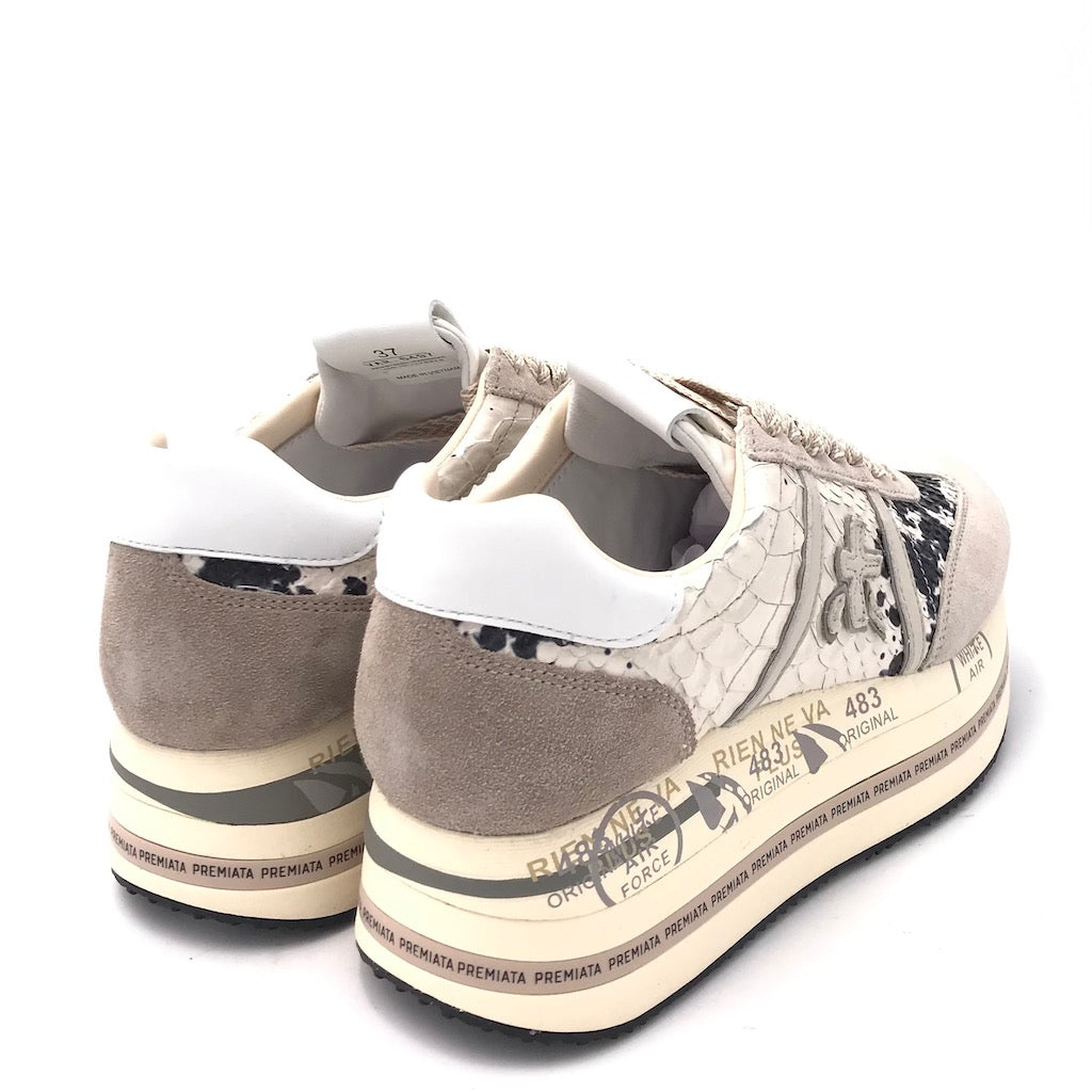 Sneakers Beth beige pitone