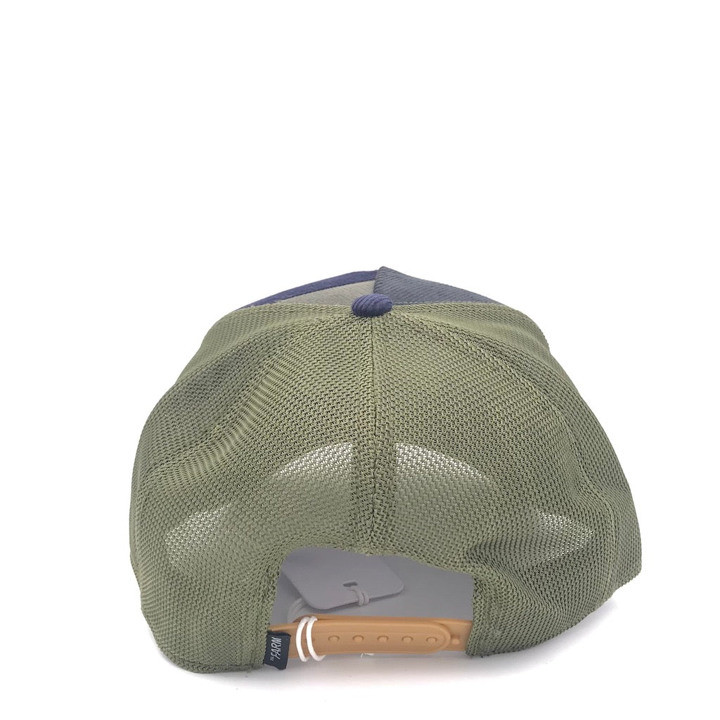 Cappellino Nutty velluto multicolor-militare