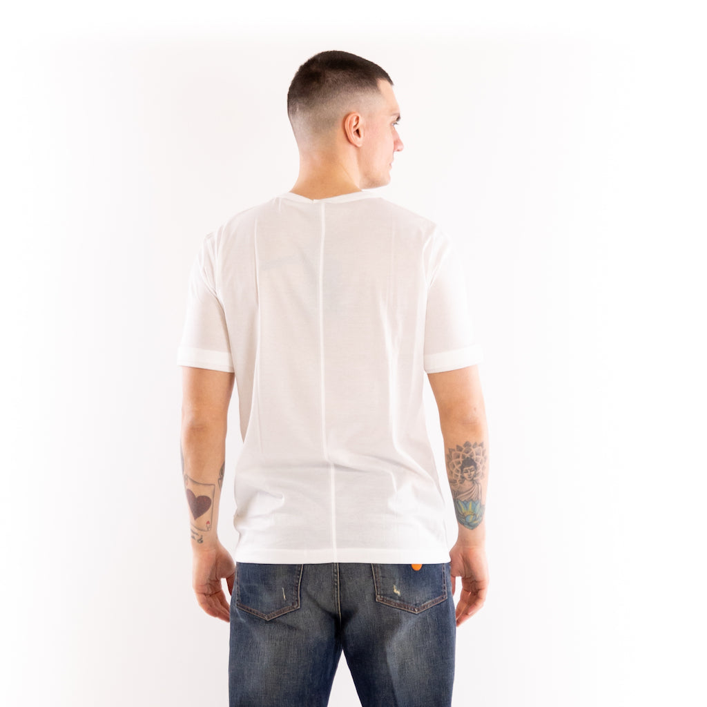 T-shirt in jersey di cotone bianco