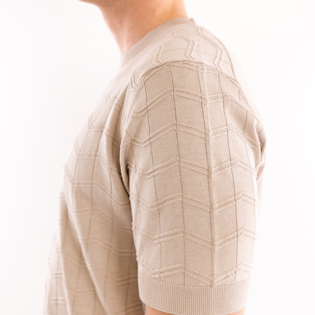 Maglia in filo beige