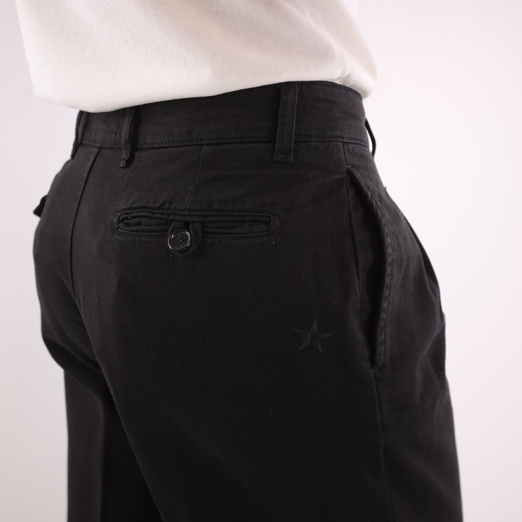 Pantalone doppia pinces nero