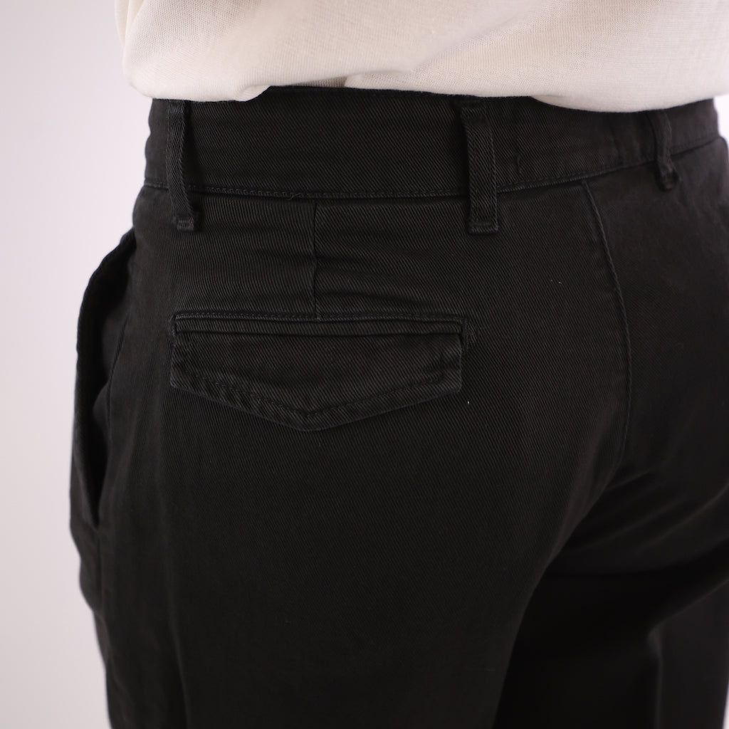 Pantalone doppia pinces nero