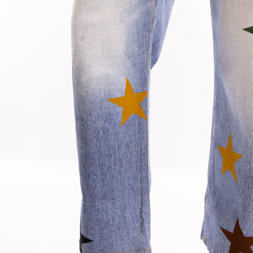 Jeans Loose azzurro stelle army