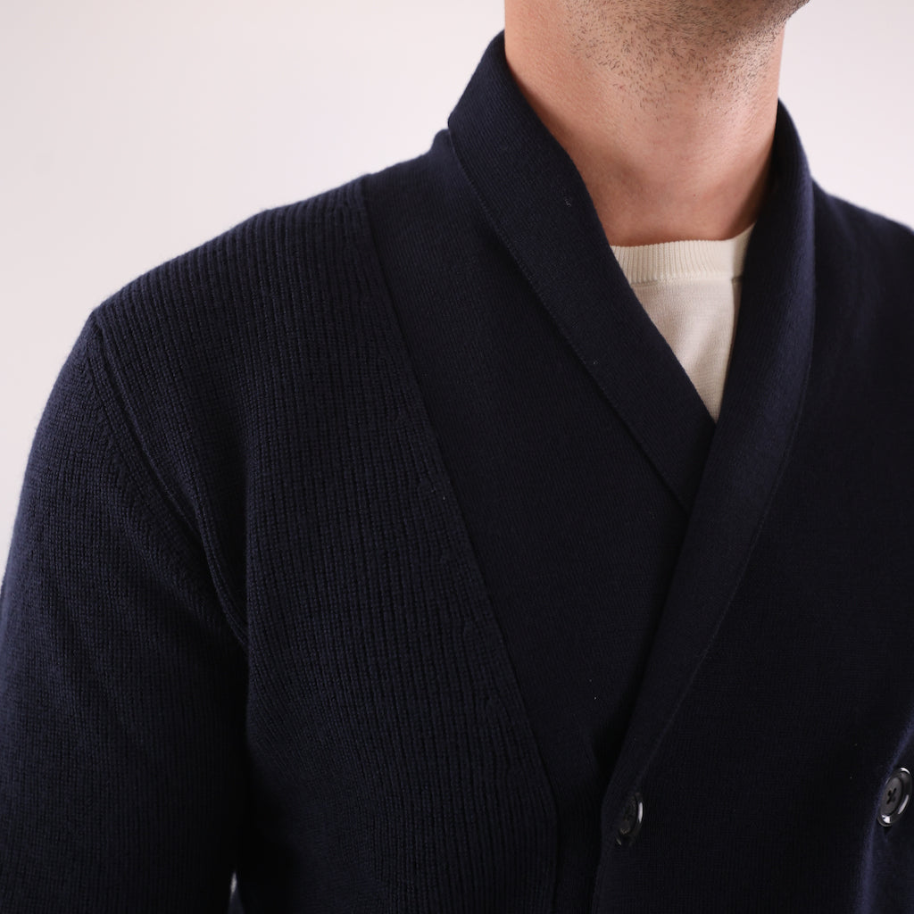 Cardigan doppiopetto blu