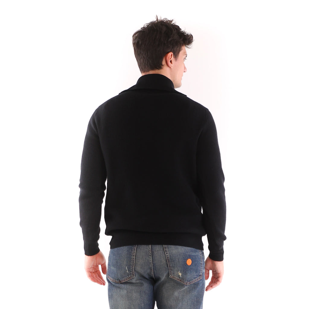 Maglione Lupetto zip nero