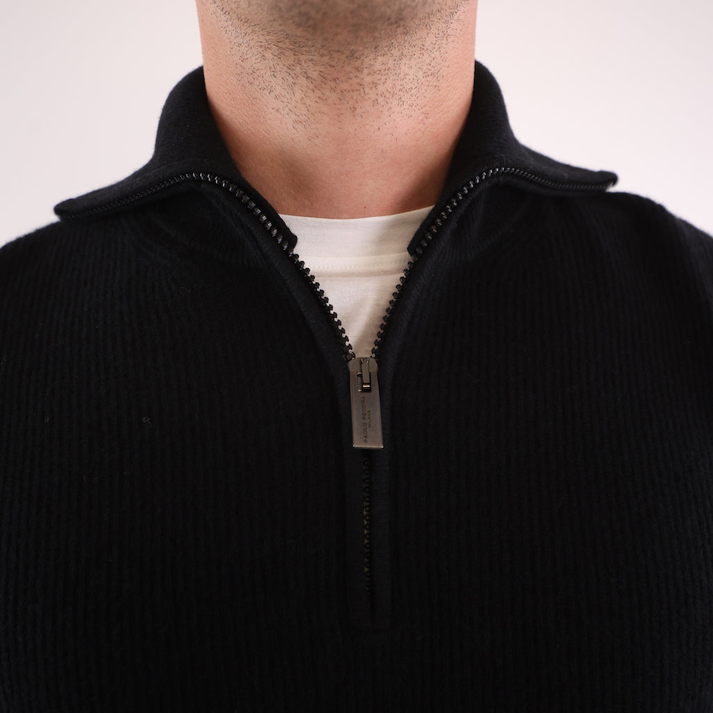 Maglione Lupetto zip nero