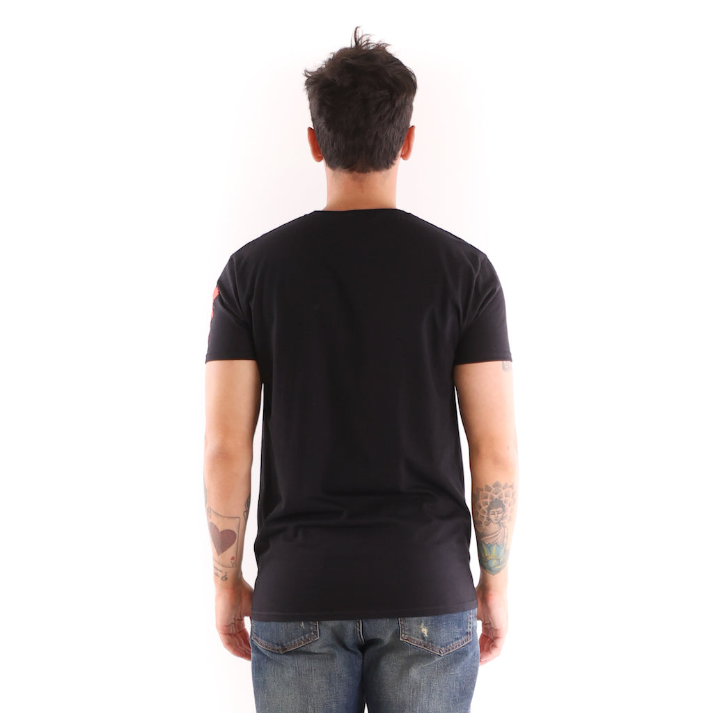 T-shirt Multa girocollo nera