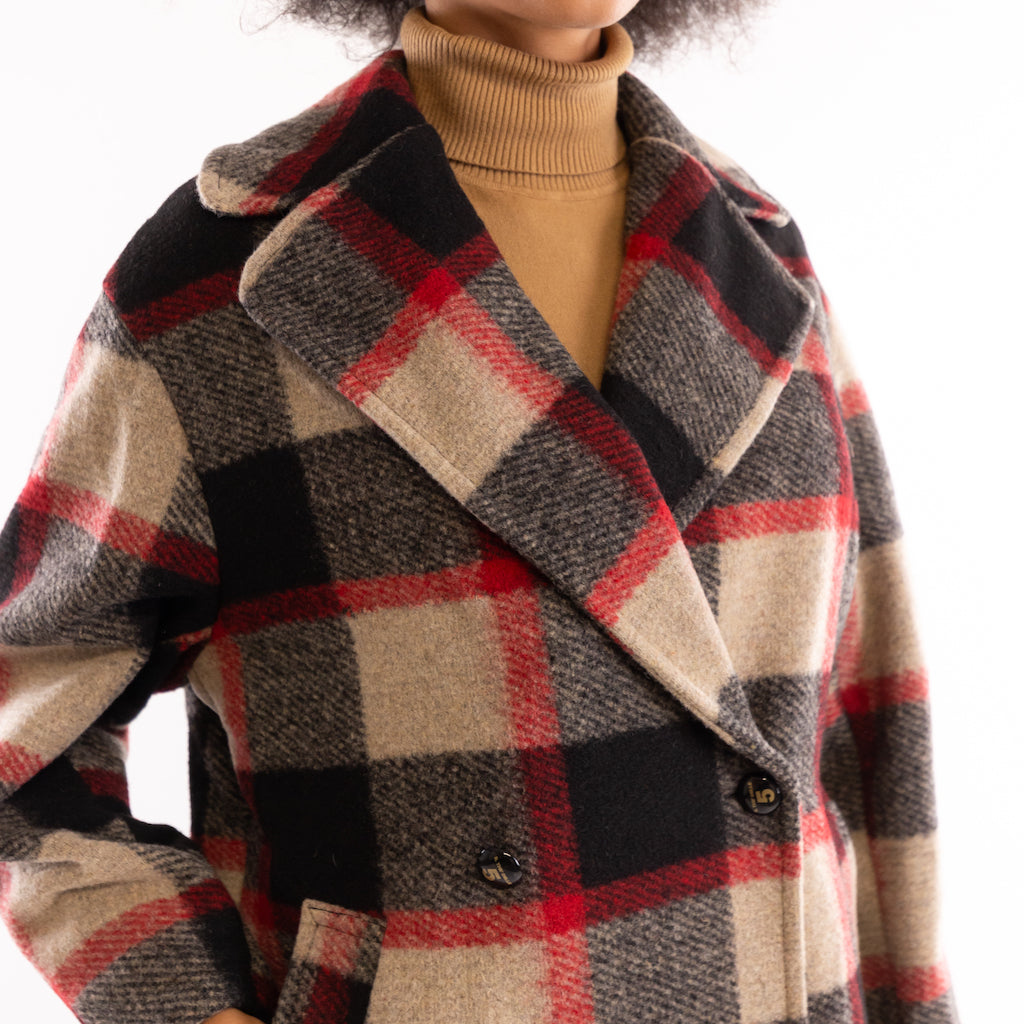 Cappotto Victoria check multicolor