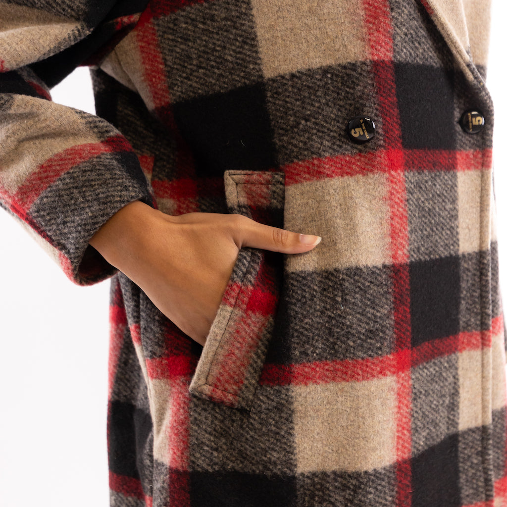 Cappotto Victoria check multicolor