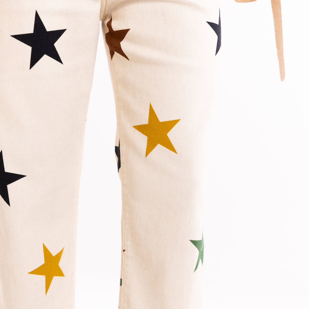 Jeans Loose panna stelle multicolor