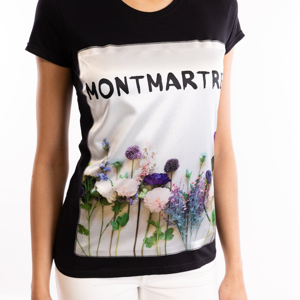 T-shirt Montmartre girocollo nera