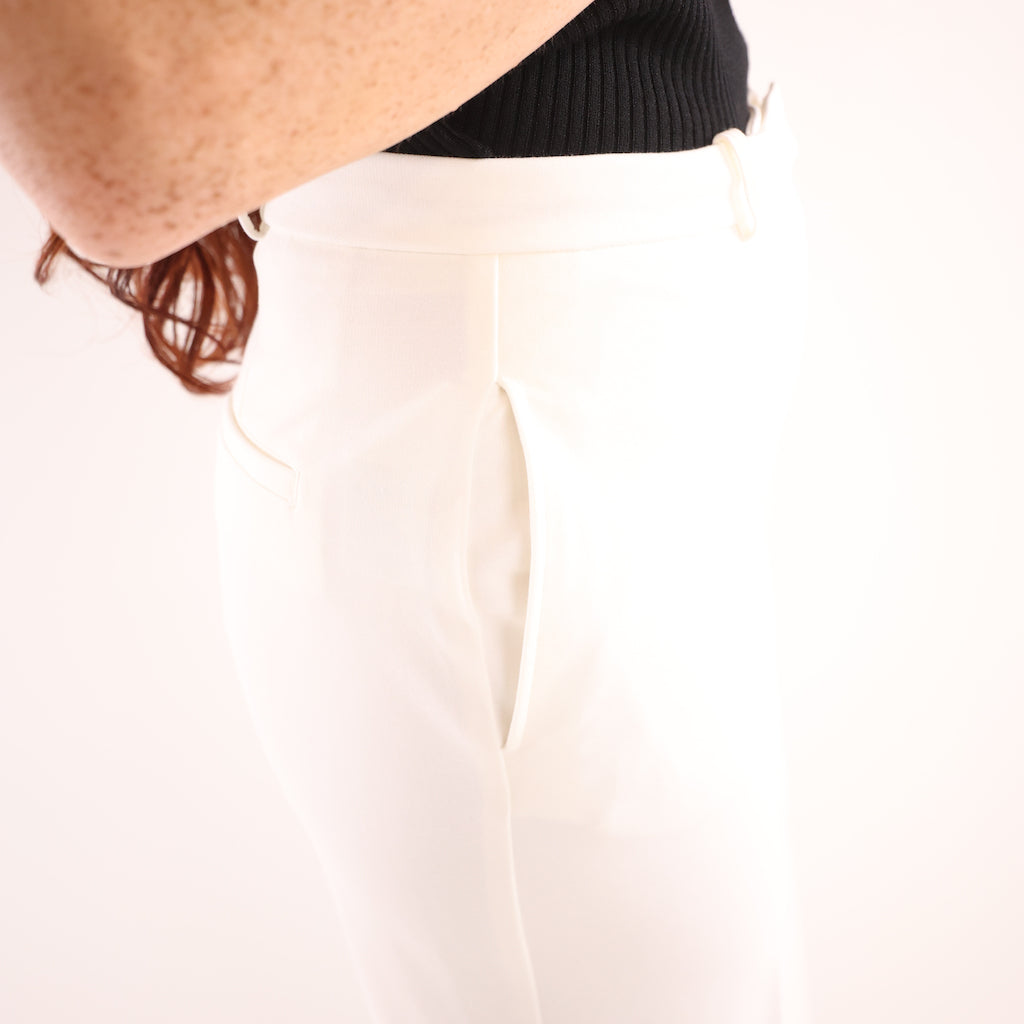 Pantaloni ampi Pei bianco