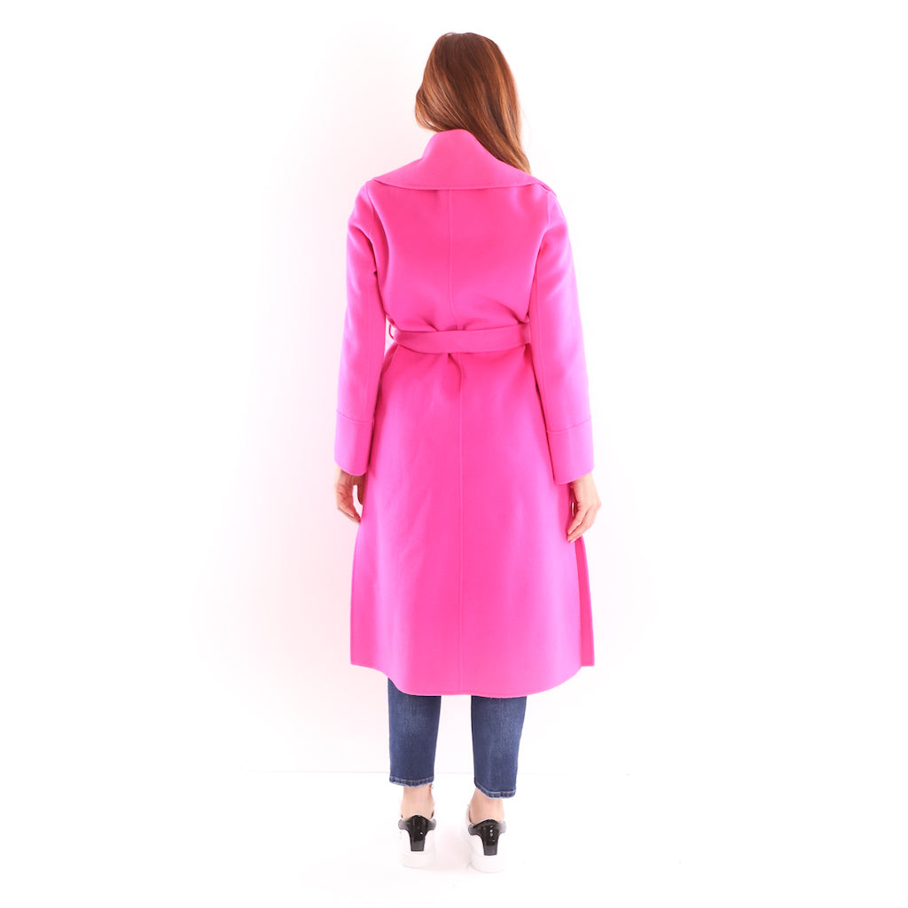 Cappotto piume neon pink