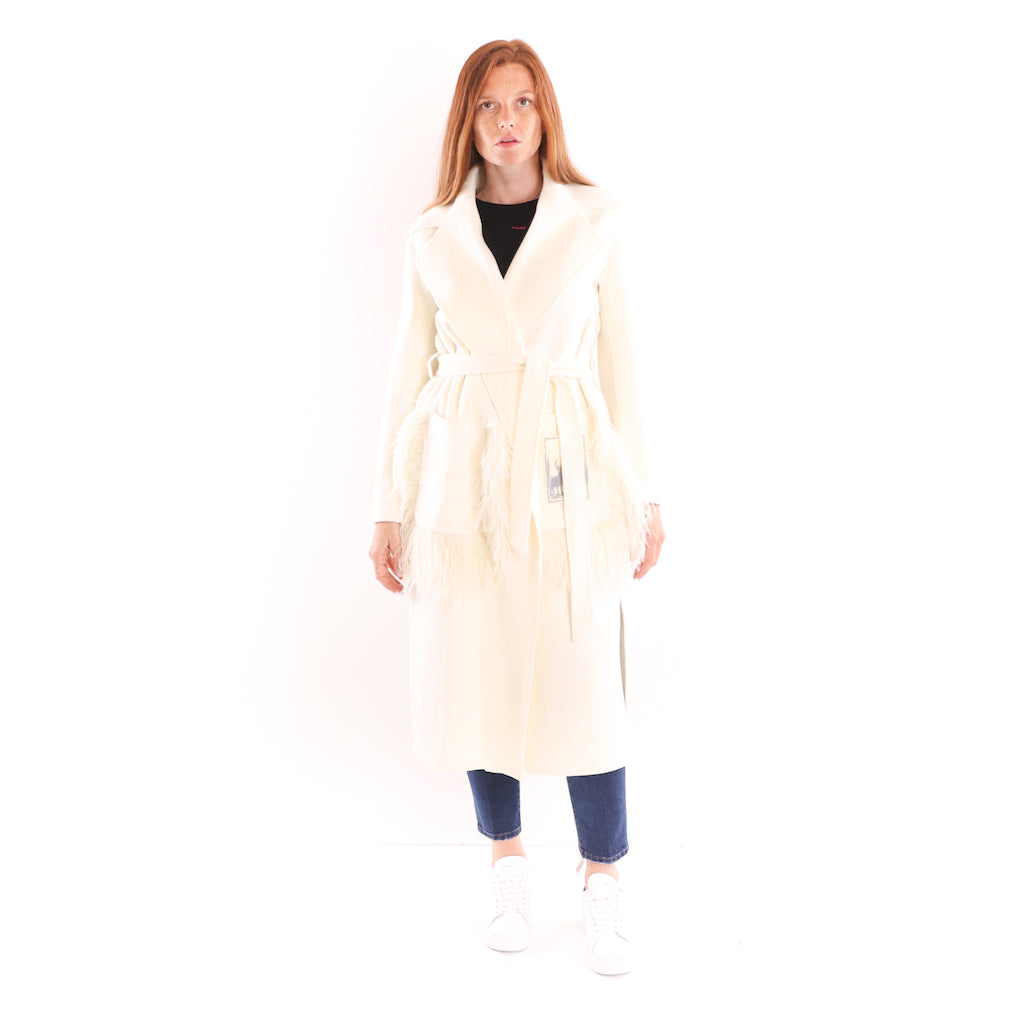 Cappotto piume bianco