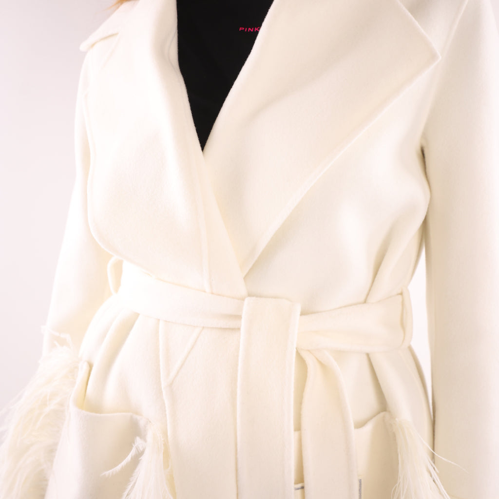 Cappotto piume bianco