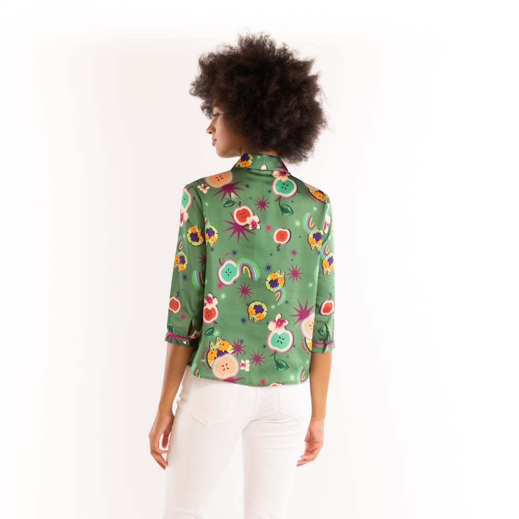 Camicia Spoon fantasilandia verde