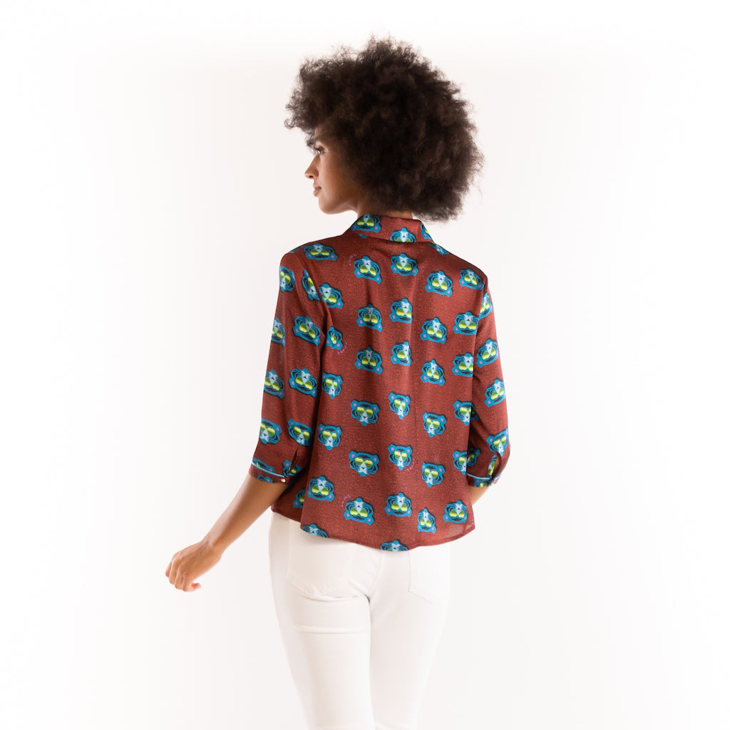 Camicia Spoon tiger blu