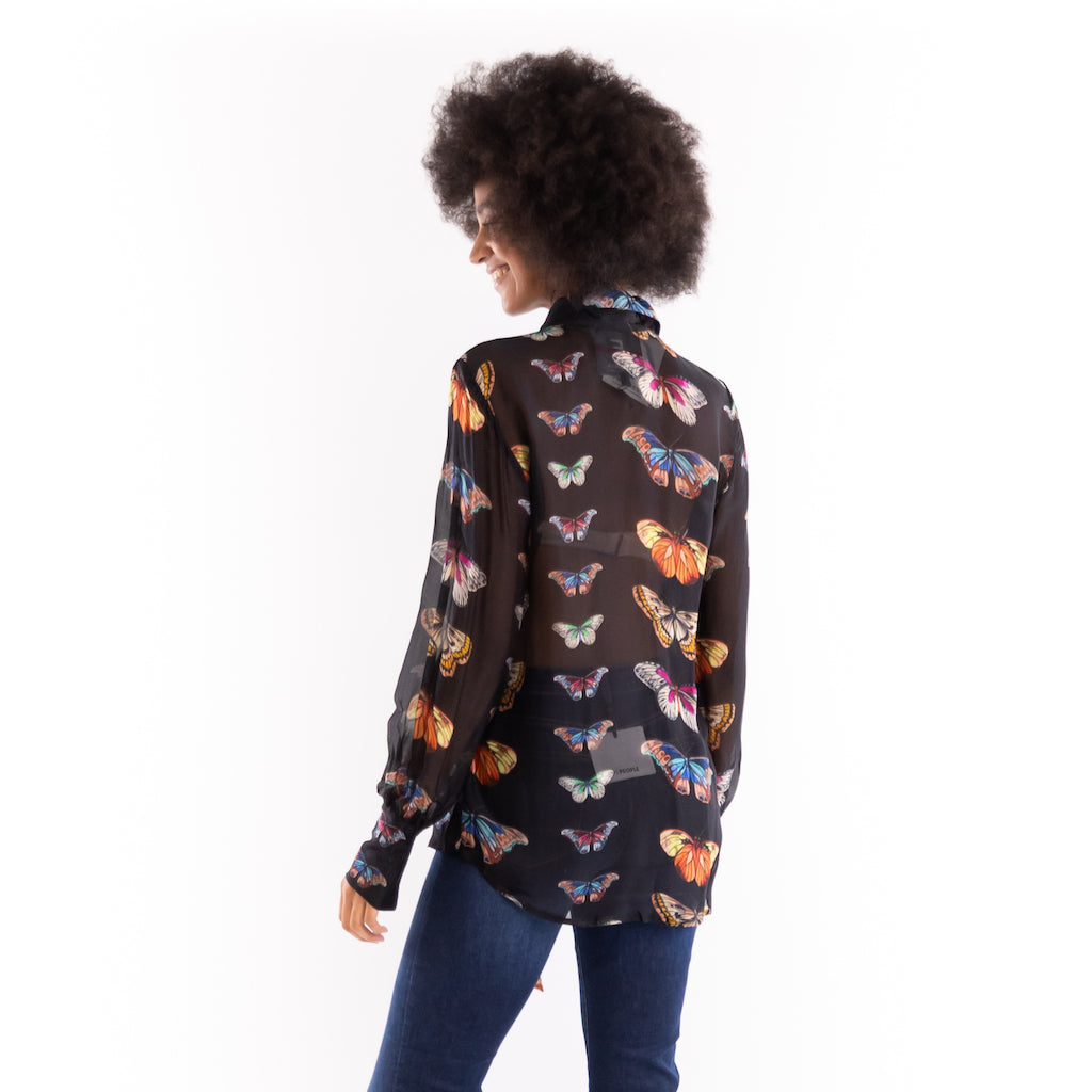 Camicia butterfly black