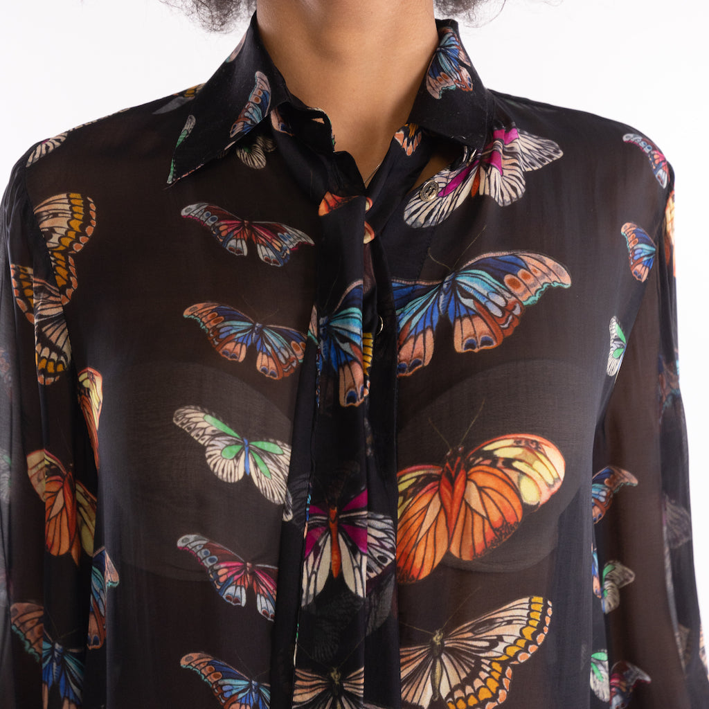 Camicia butterfly black