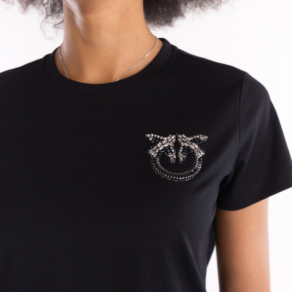 T-shirt Nambrone logo Love Birds nera