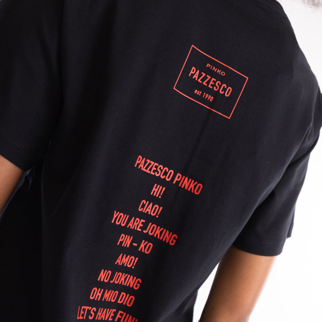 T-shirt Pazzesco nera