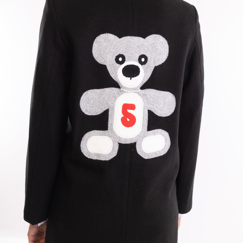 Cappotto nero teddy