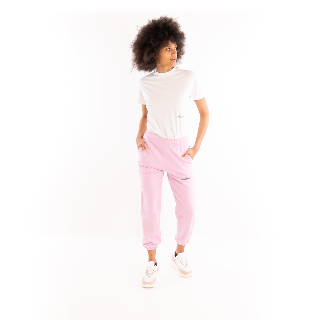 Pantalone in felpa color rosa