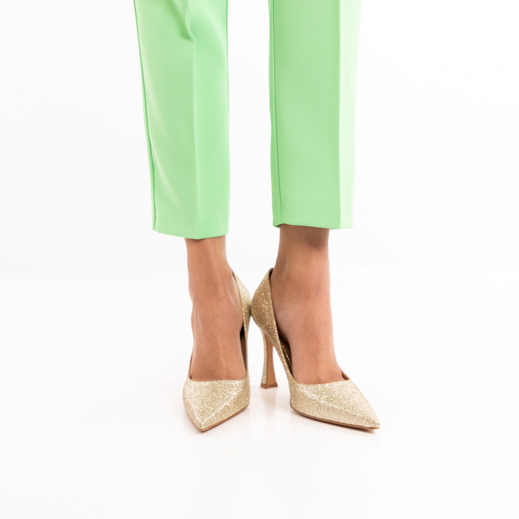 Pantalone Parano slim crepe stretch verde acceso