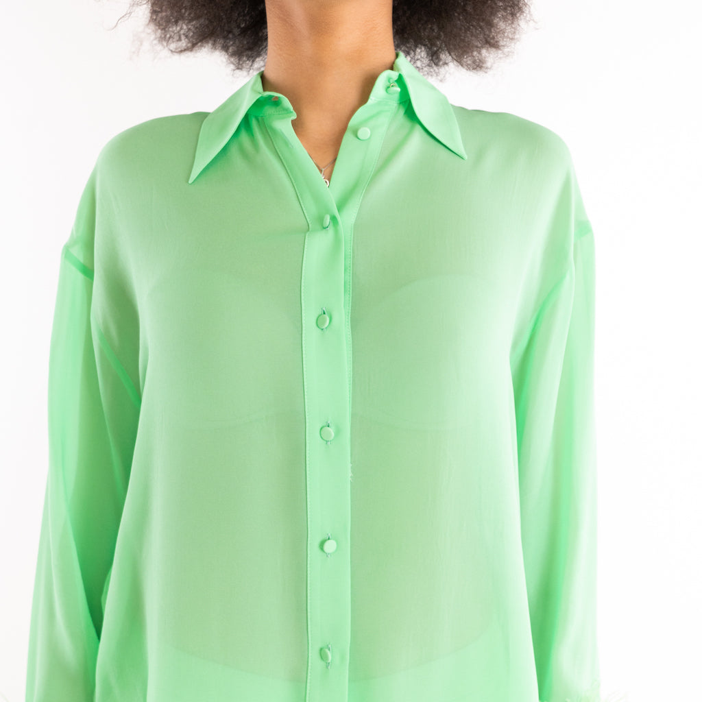 Camicia lunga Circe verde