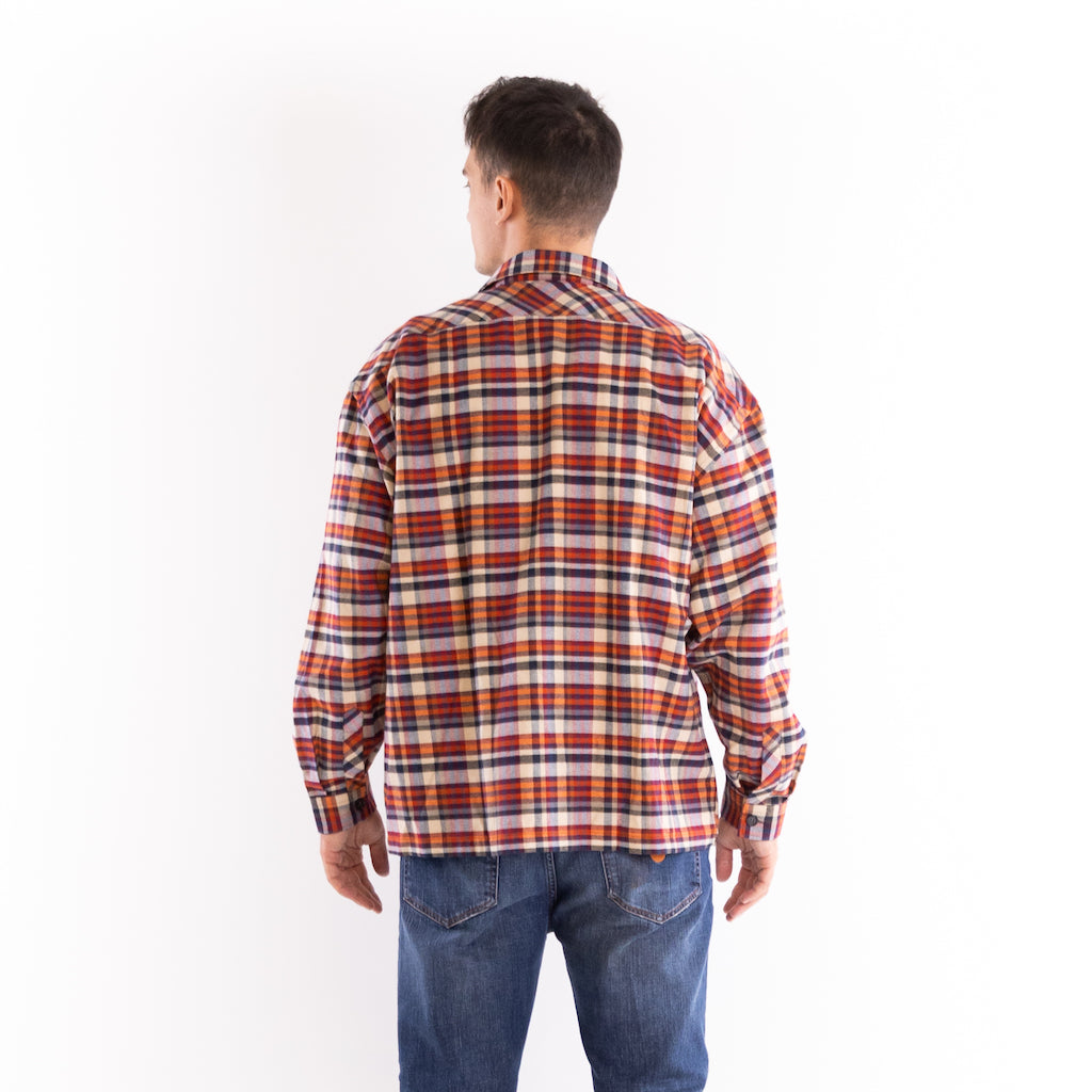 Camicia Patch in flanella multicolor