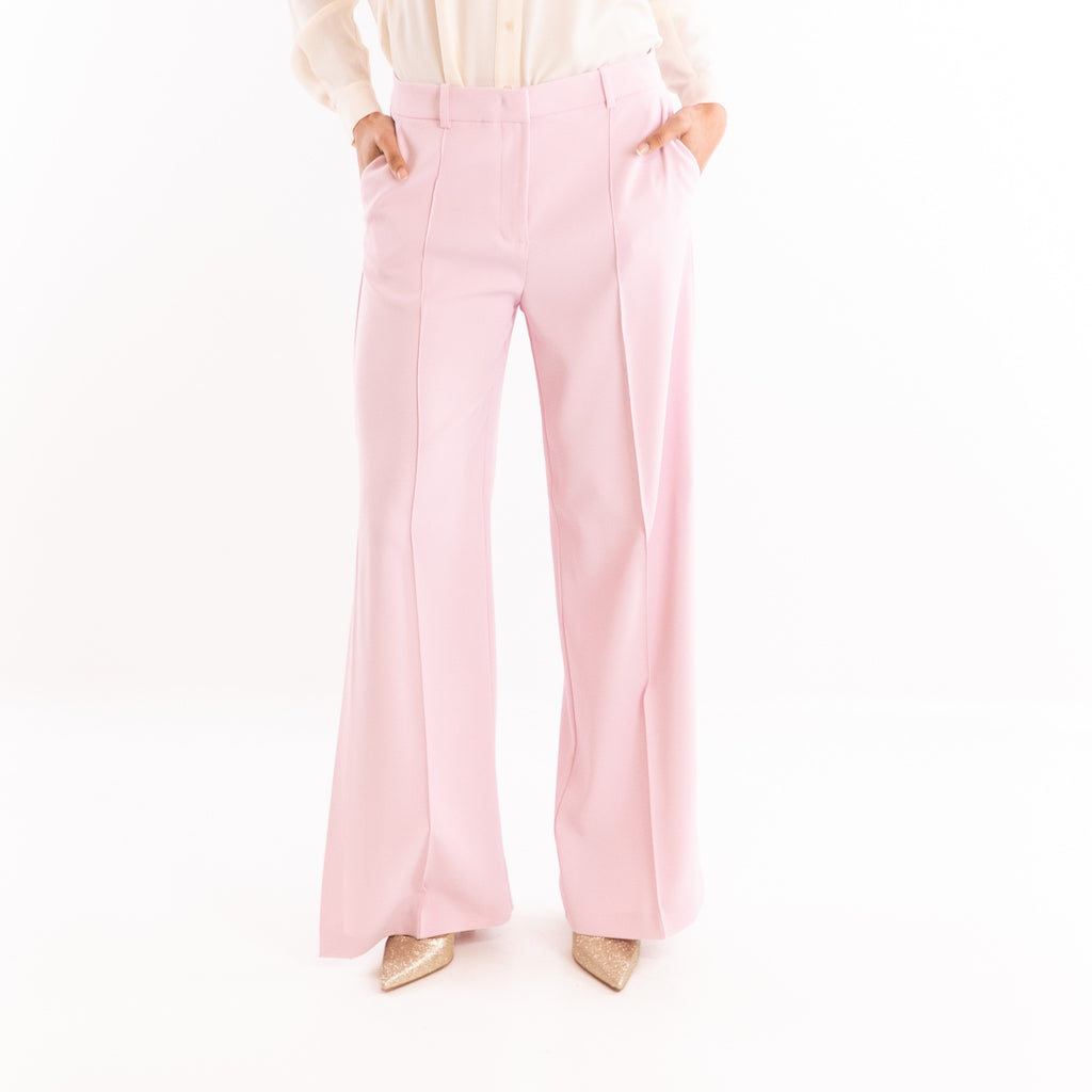 Pantalone Purezza ampio con spacchi laterali rosa